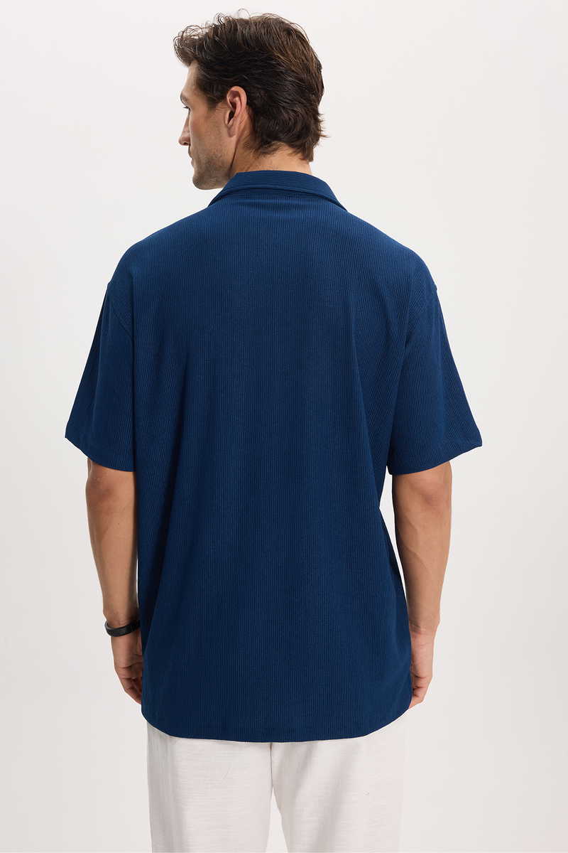 Plain Navy Blue Shirt