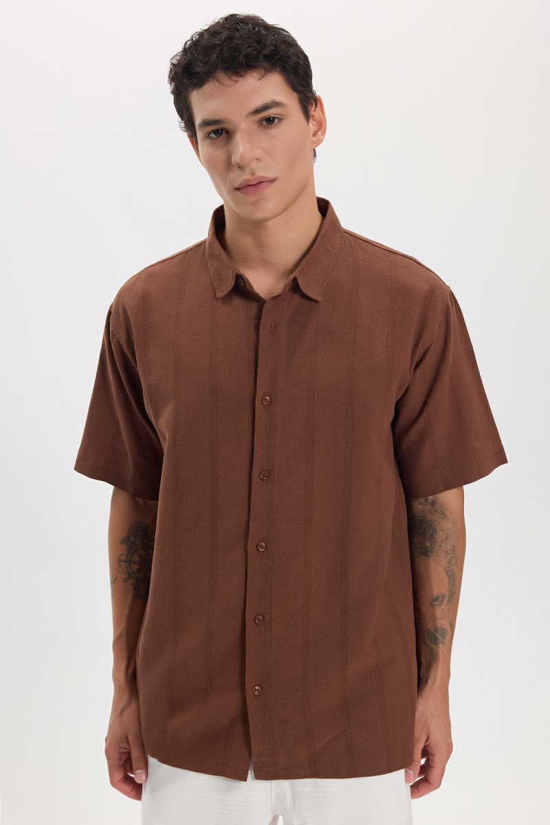 Striped Brown Shirt