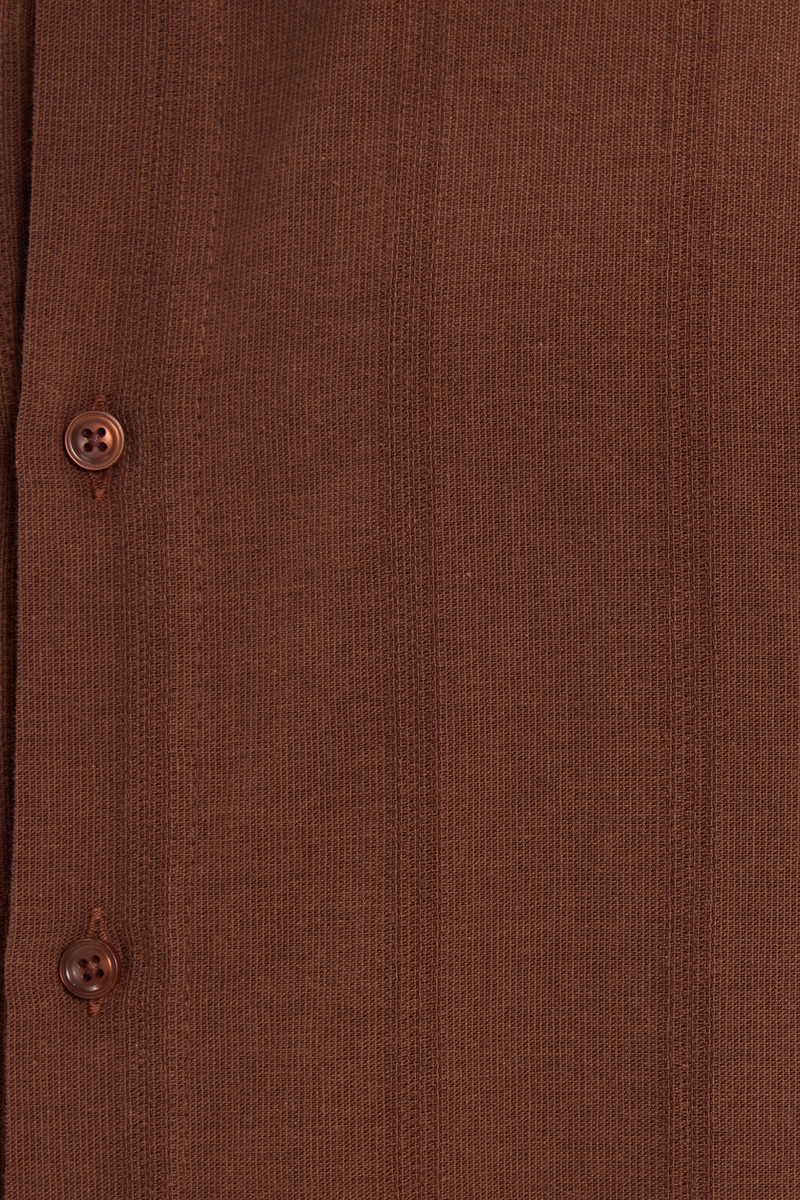 Striped Brown Shirt Striped Brown Shirt
