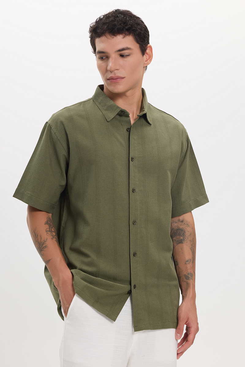 Striped Khaki Shirt