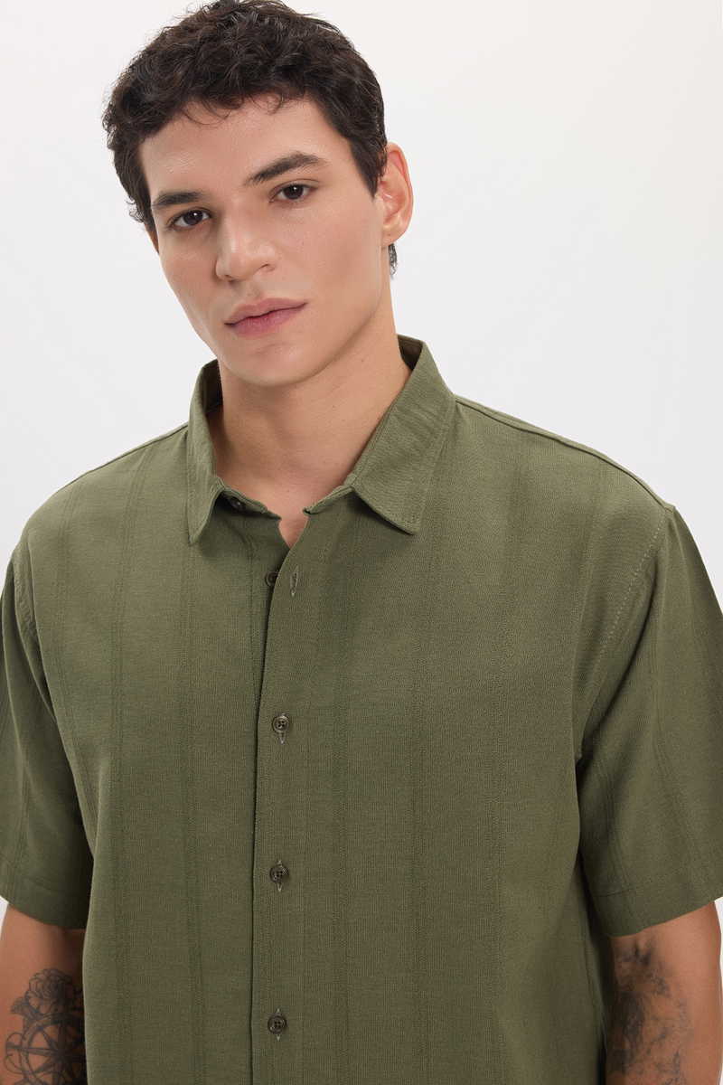 Striped Khaki Shirt Striped Khaki Shirt