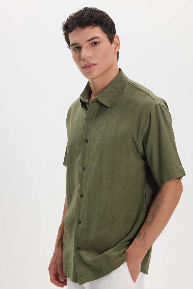 Striped Khaki Shirt