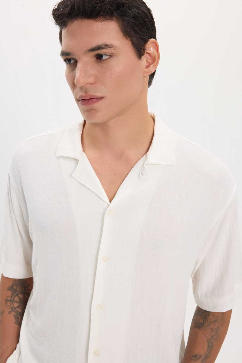 Knitted White Shirt