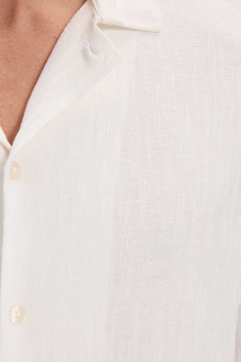 Knitted White Shirt