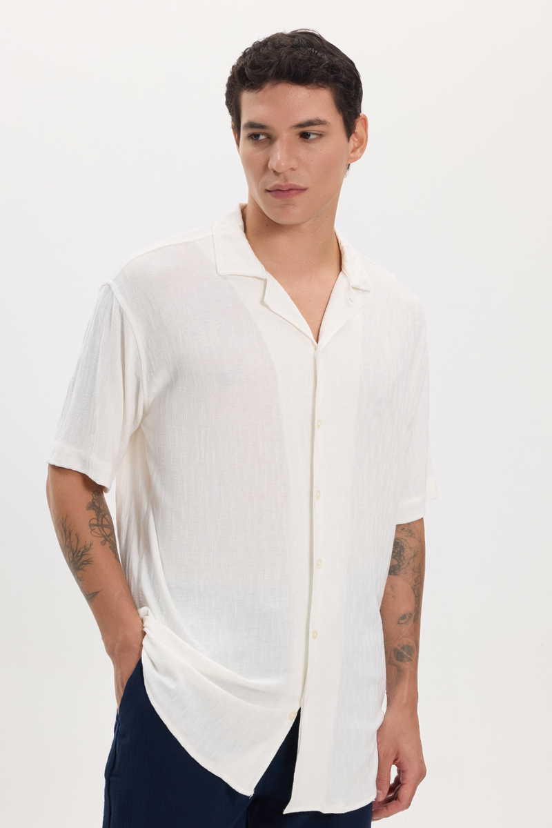 Knitted White Shirt