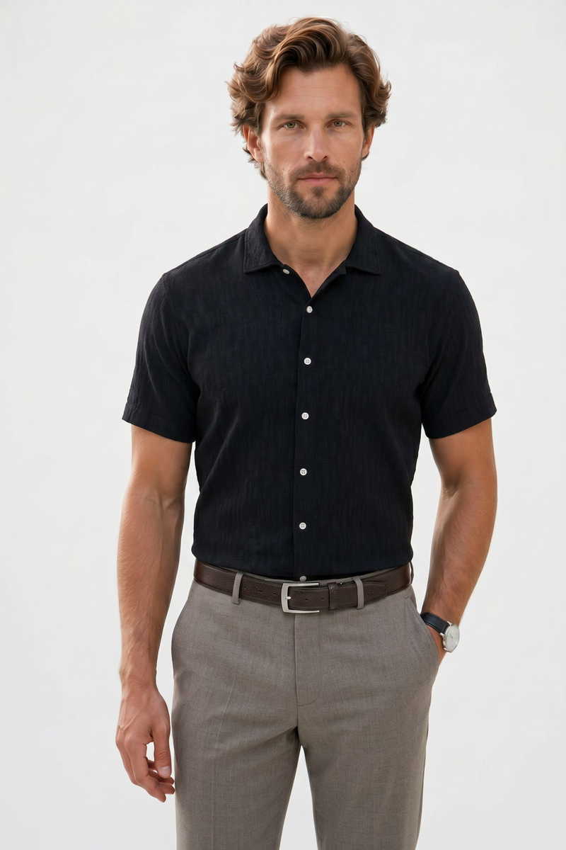 Knitted Black Shirt