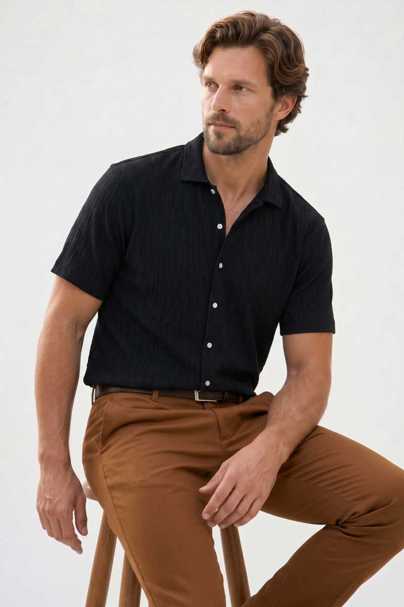 Knitted Black Shirt