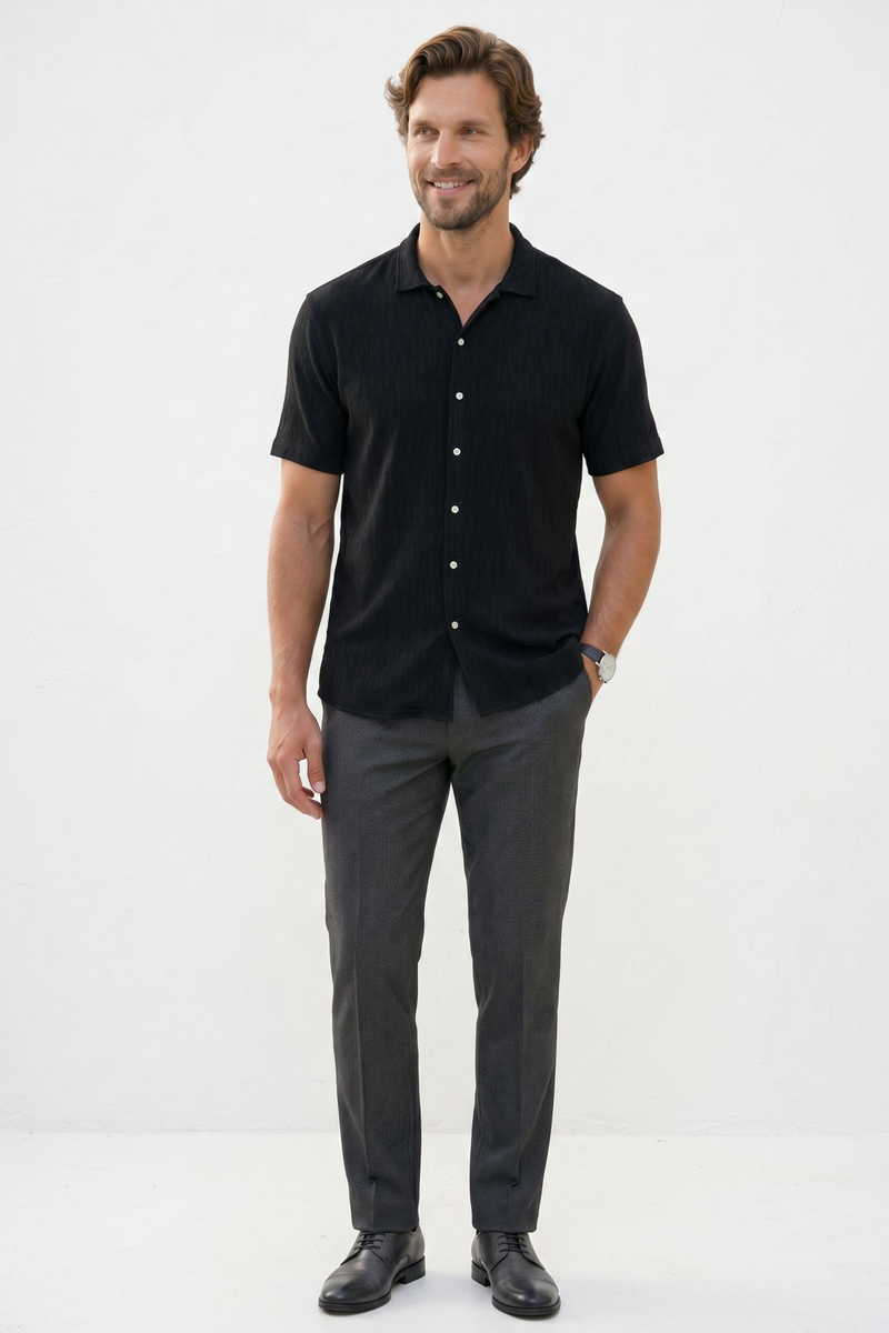 Knitted Black Shirt Knitted Black Shirt
