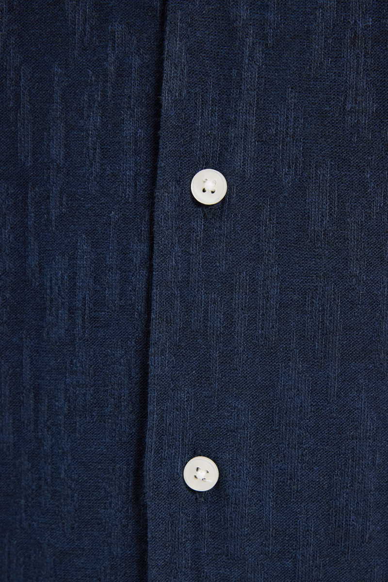 Knitted Navy Blue Shirt Knitted Navy Blue Shirt