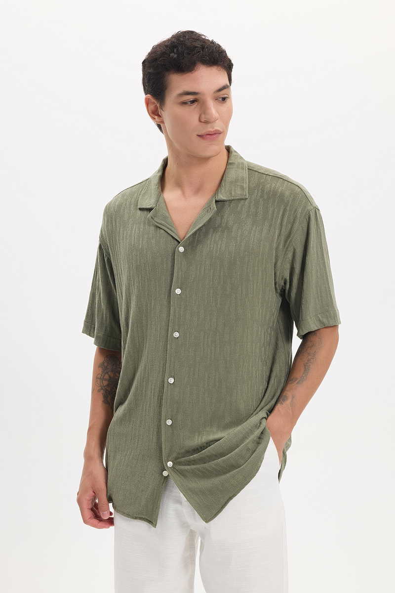 Knitted Khaki Shirt