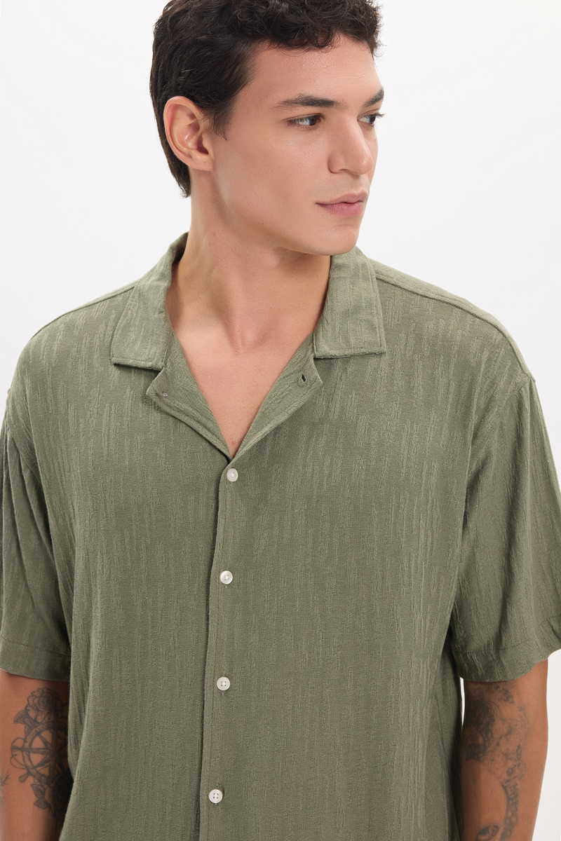 Knitted Khaki Shirt