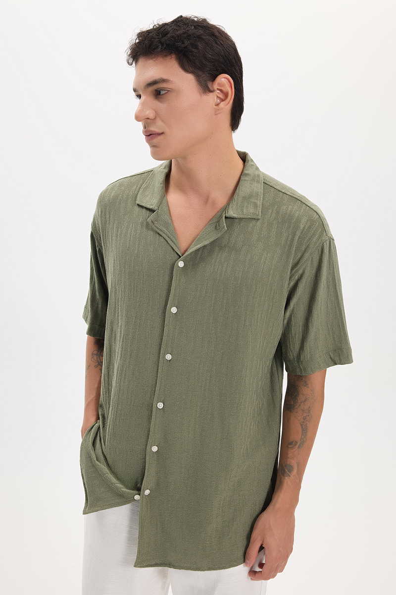 Knitted Khaki Shirt Knitted Khaki Shirt