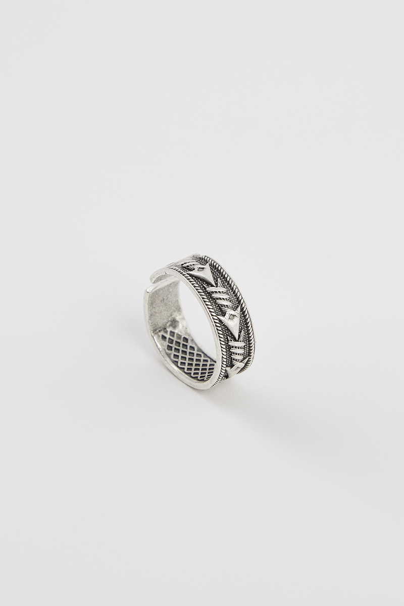 Patterned Silver Ring