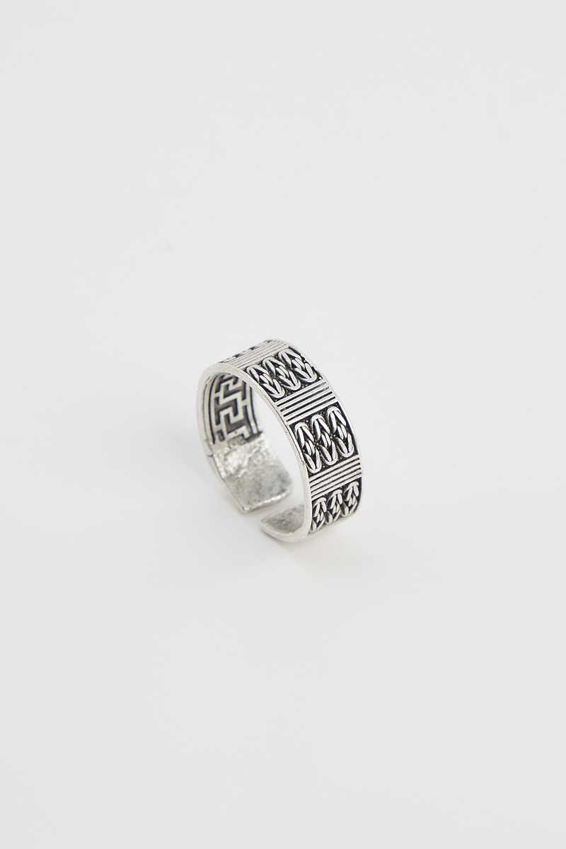 Patterned Silver Ring