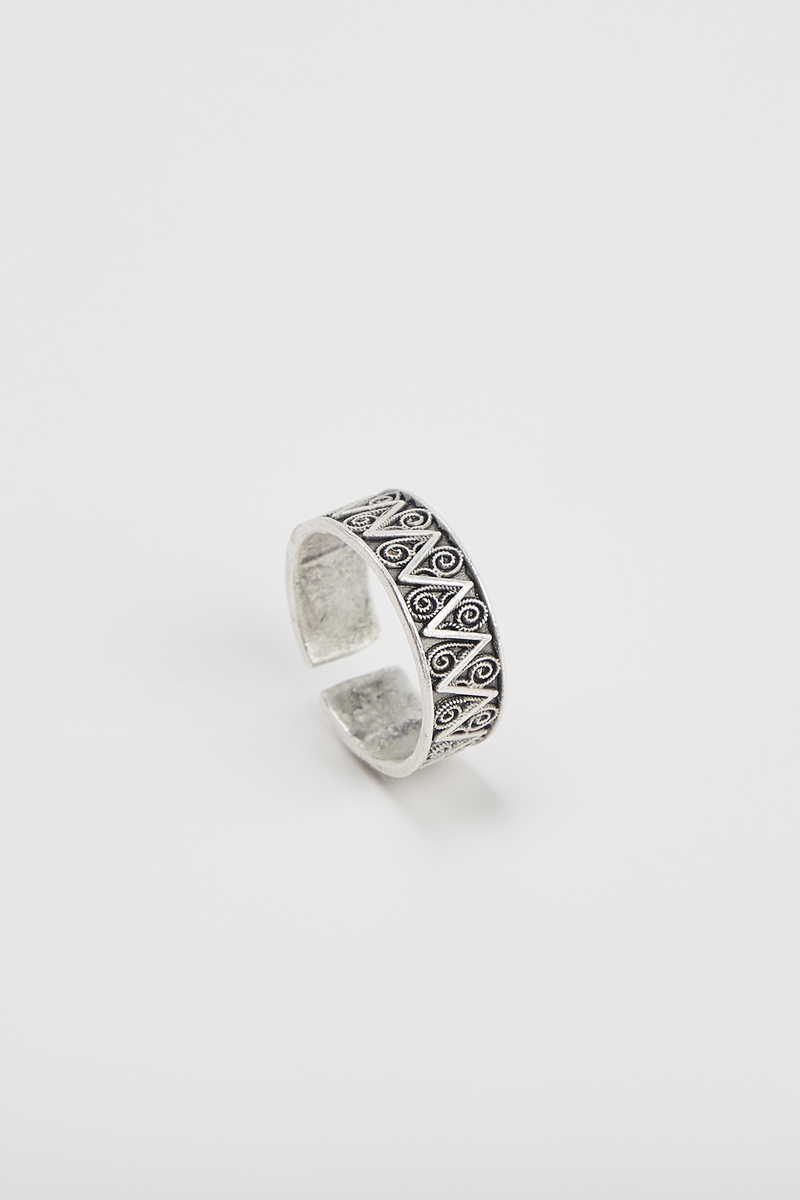 Patterned Silver Ring