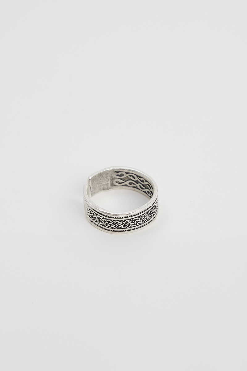 Patterned Silver Ring