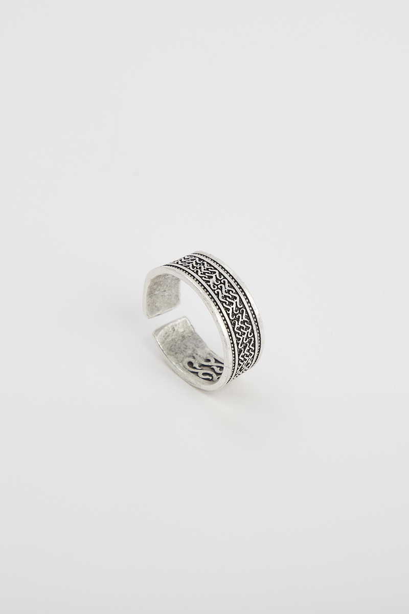 Patterned Silver Ring