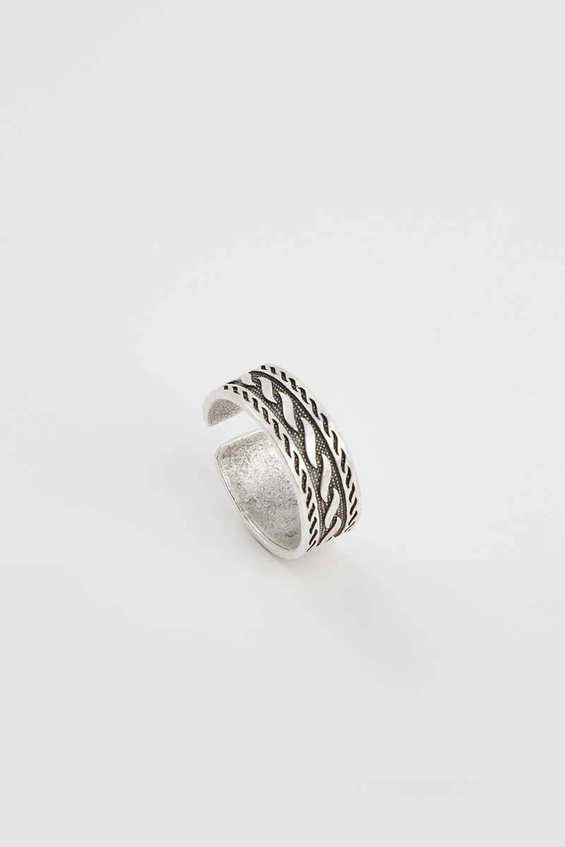 Patterned Silver Ring