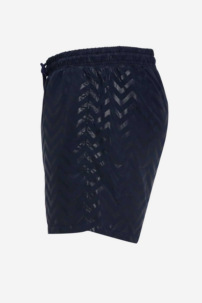 Printed Indigo Shorts