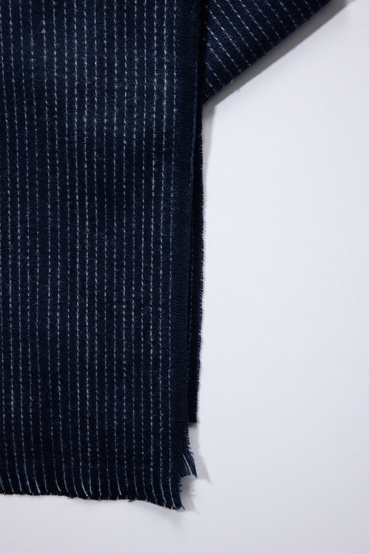 Woven Navy Blue Scarf