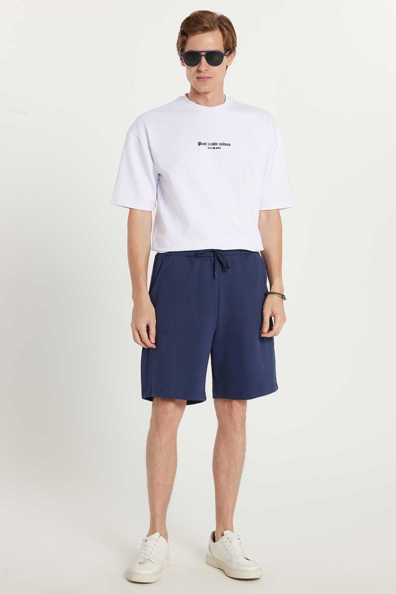 Plain Navy Blue Shorts
