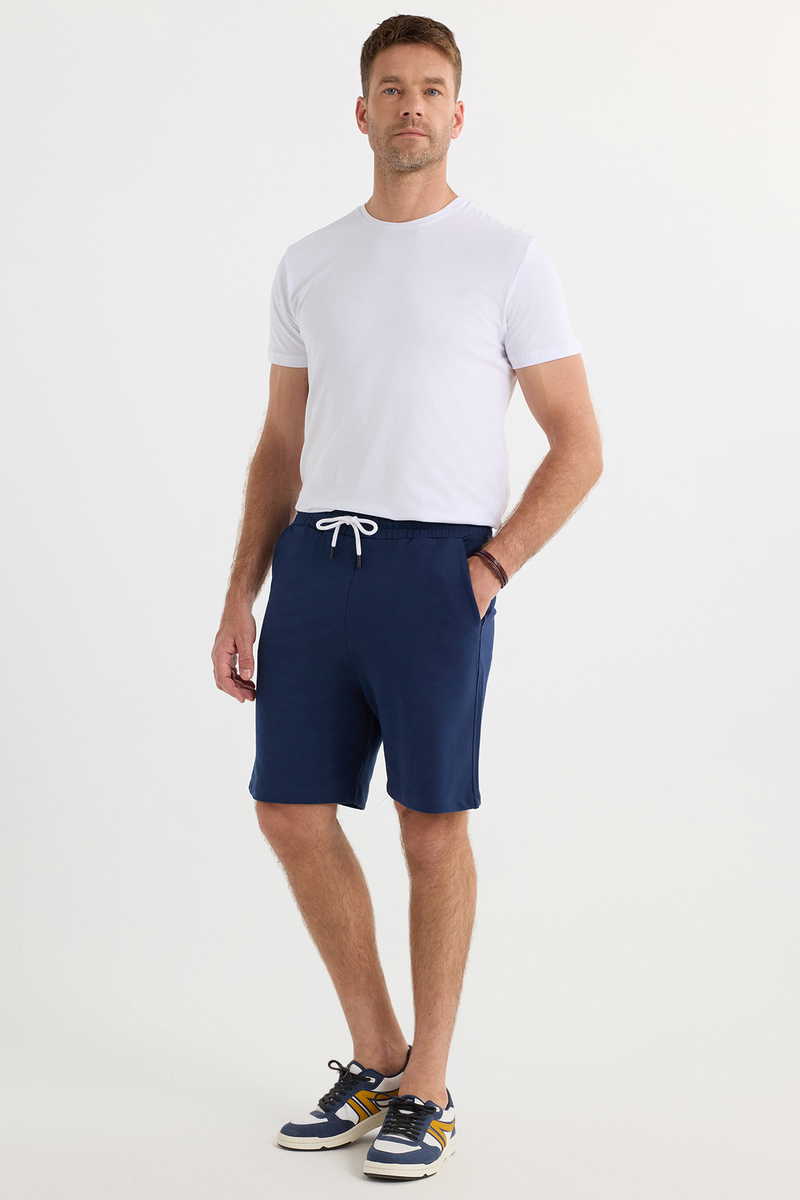 Plain Navy Blue Shorts
