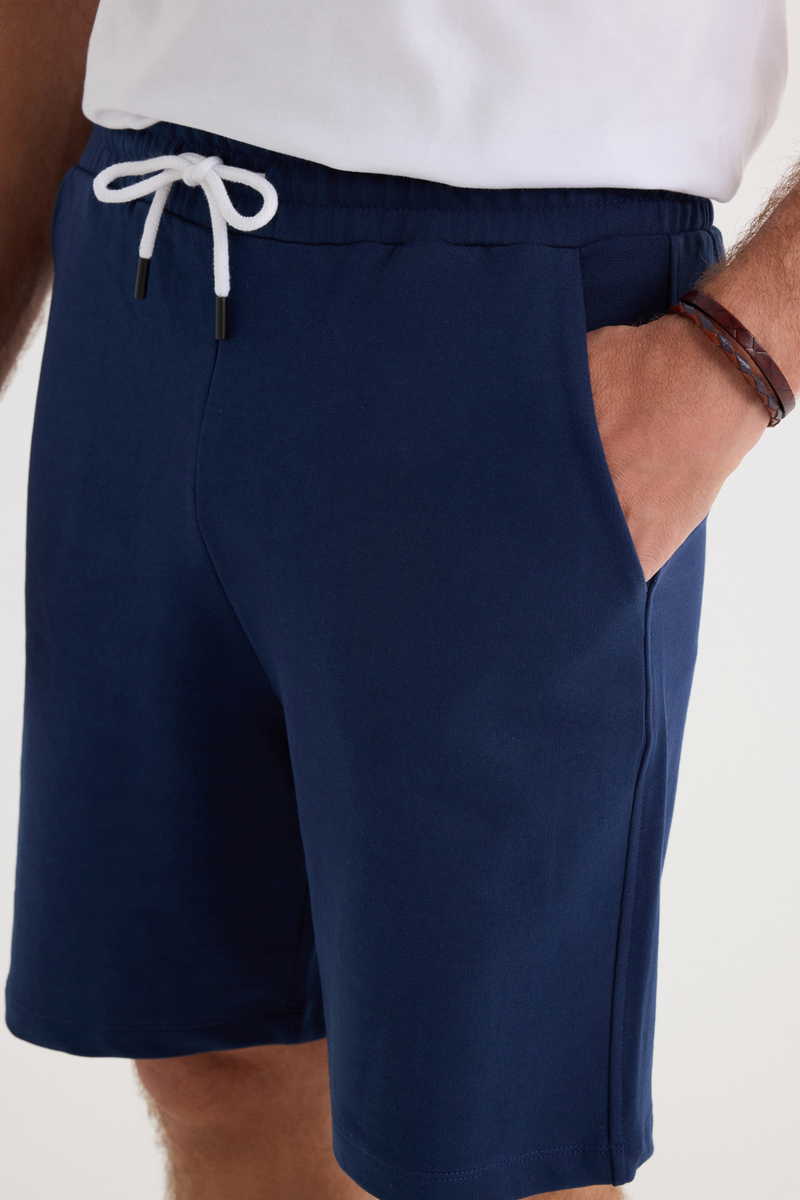 Plain Navy Blue Shorts