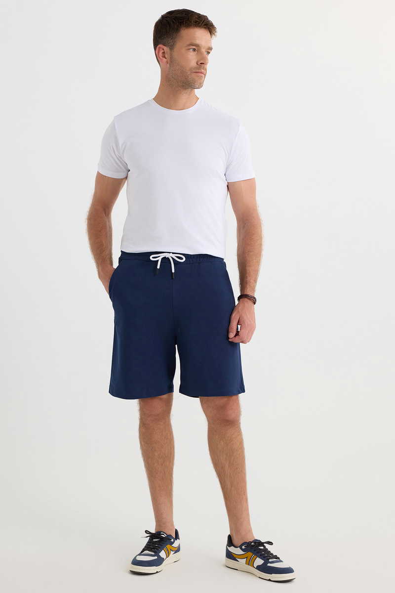 Plain Navy Blue Shorts