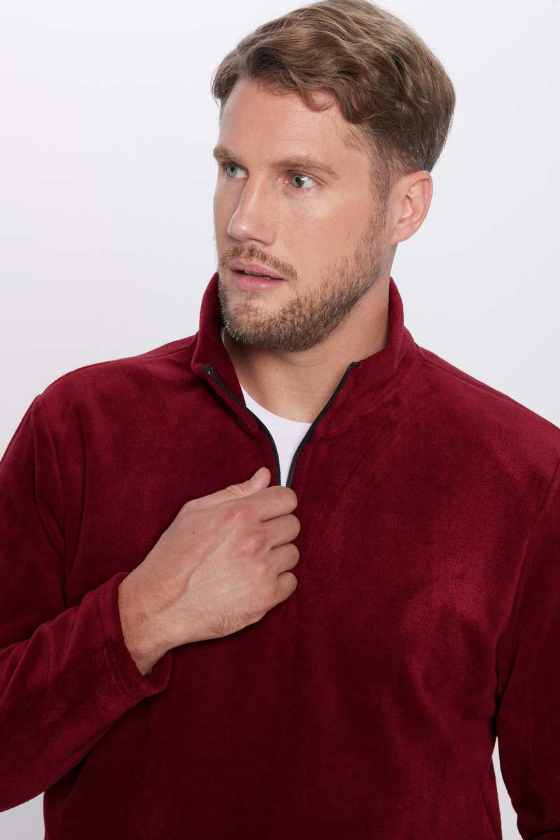 Plain Claret Red Sweatshirt