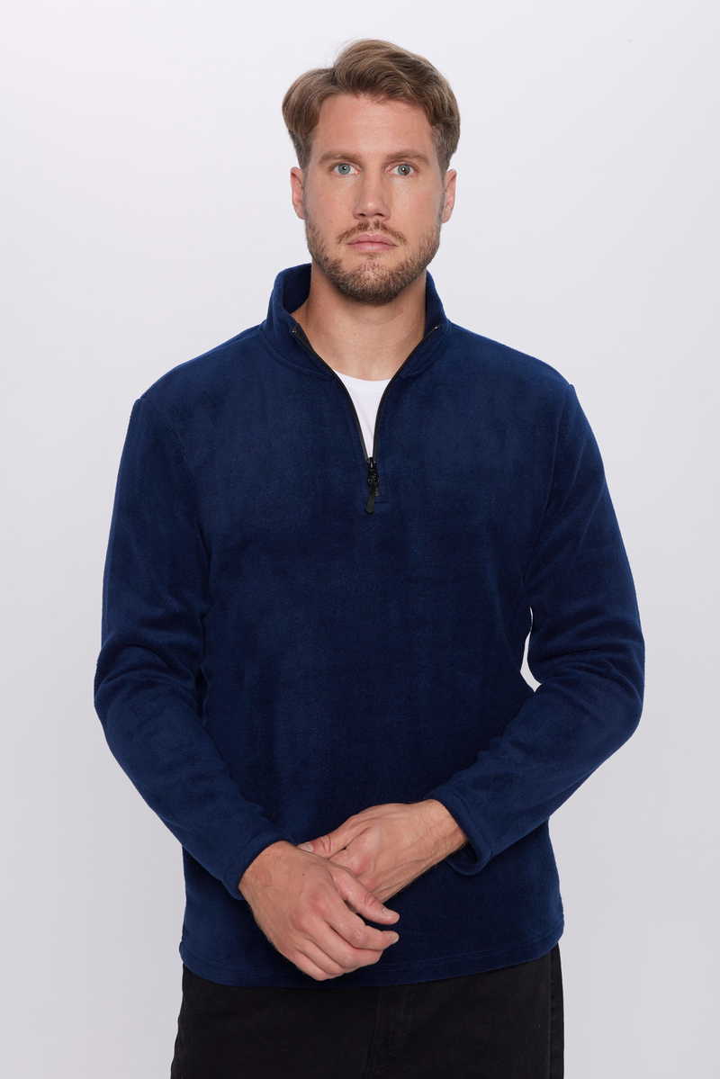 Plain Navy Blue Sweatshirt