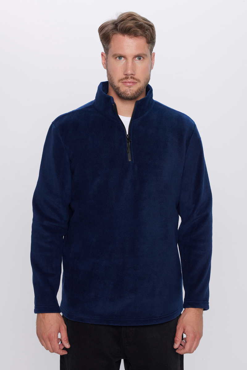 Plain Navy Blue Sweatshirt