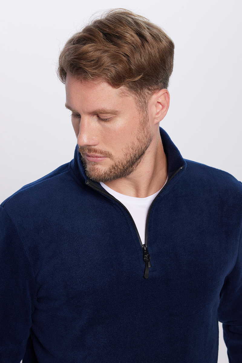 Plain Navy Blue Sweatshirt