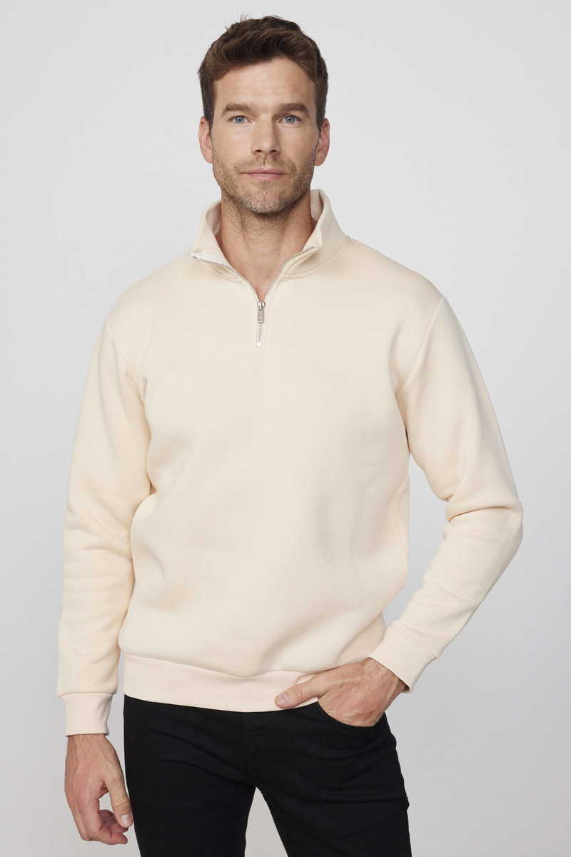 Plain Ecru Sweatshirt