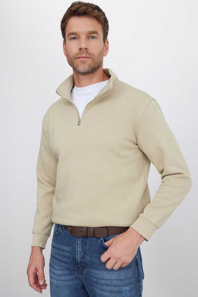 Plain Beige Sweatshirt