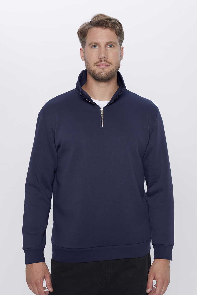 Plain Navy Blue Sweatshirt