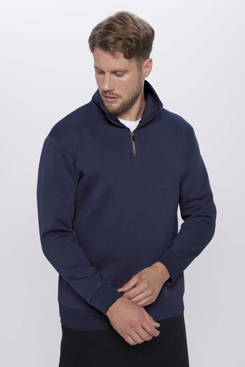 Plain Navy Blue Sweatshirt