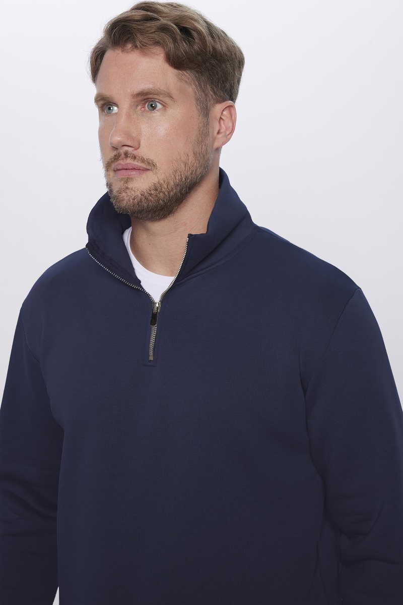 Plain Navy Blue Sweatshirt