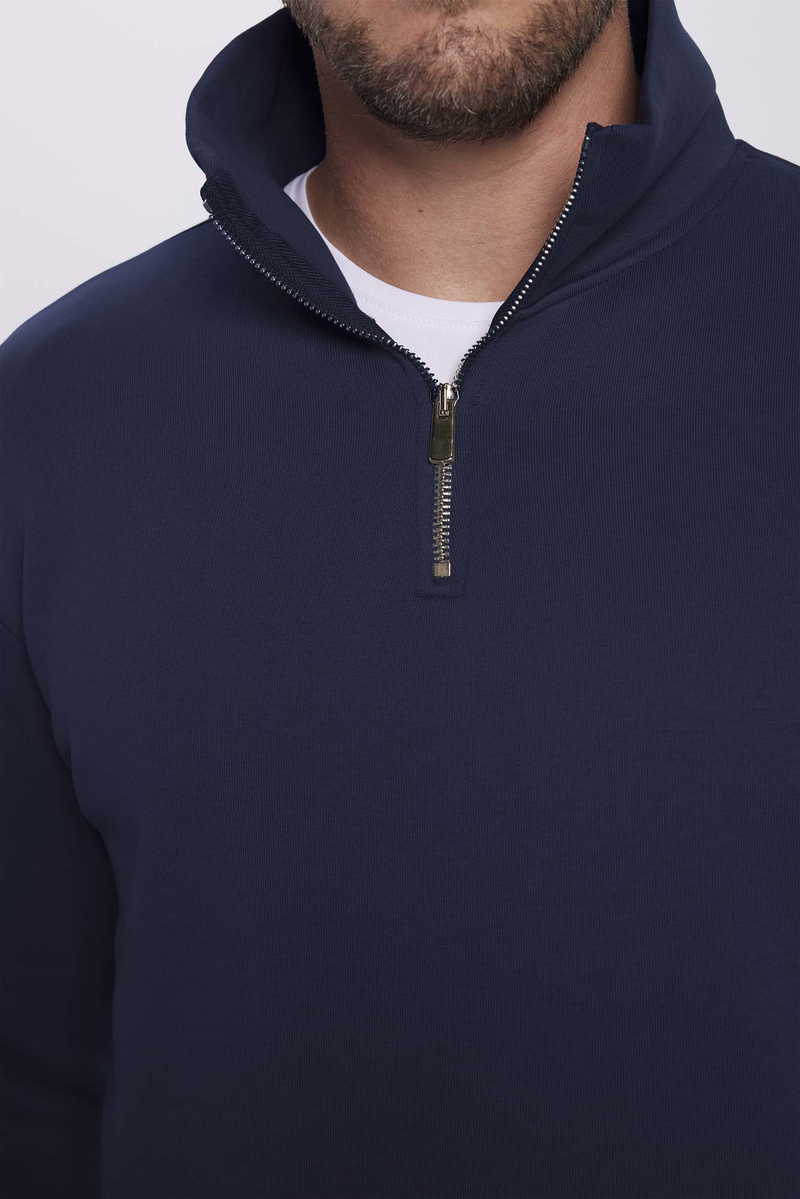 Plain Navy Blue Sweatshirt