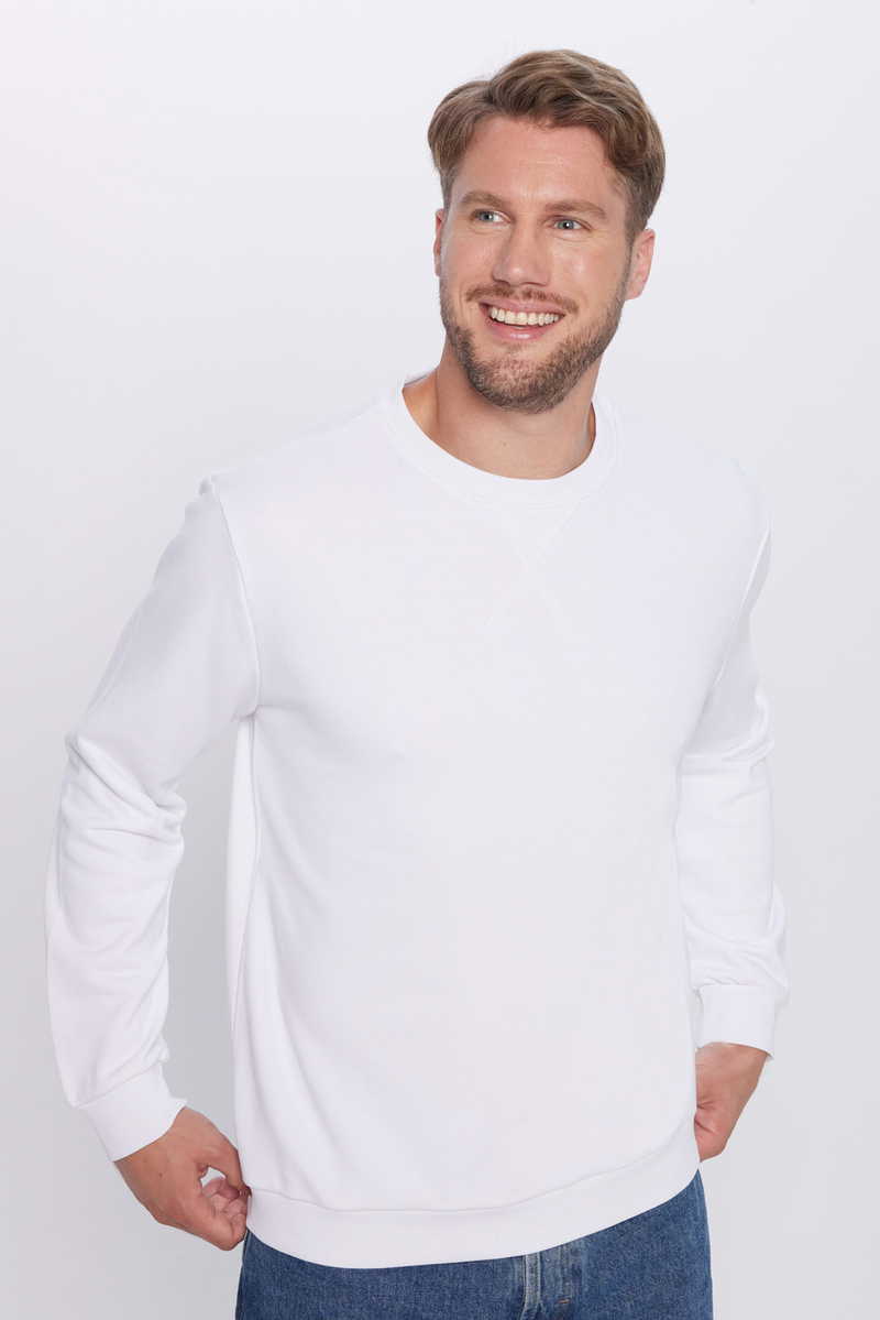 Plain White Sweatshirt