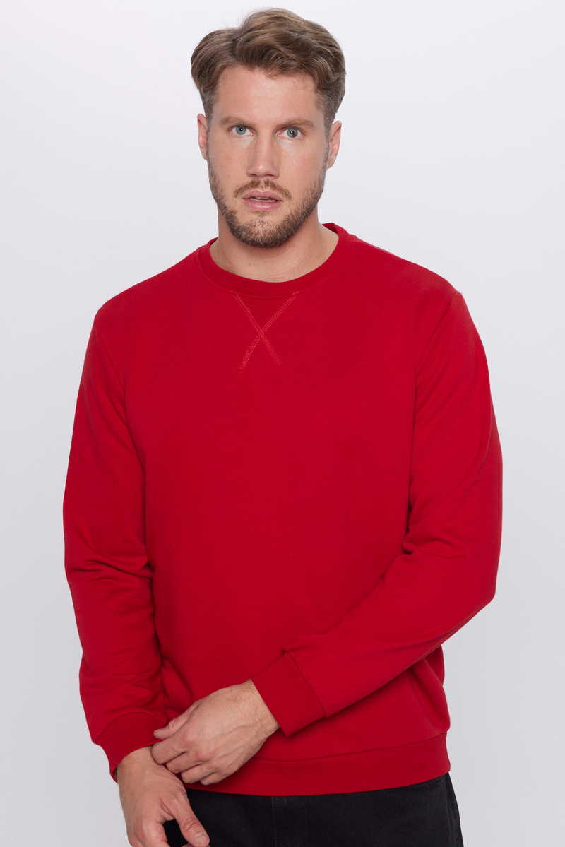 Plain Red Sweatshirt