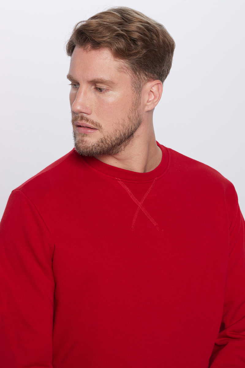 Plain Red Sweatshirt