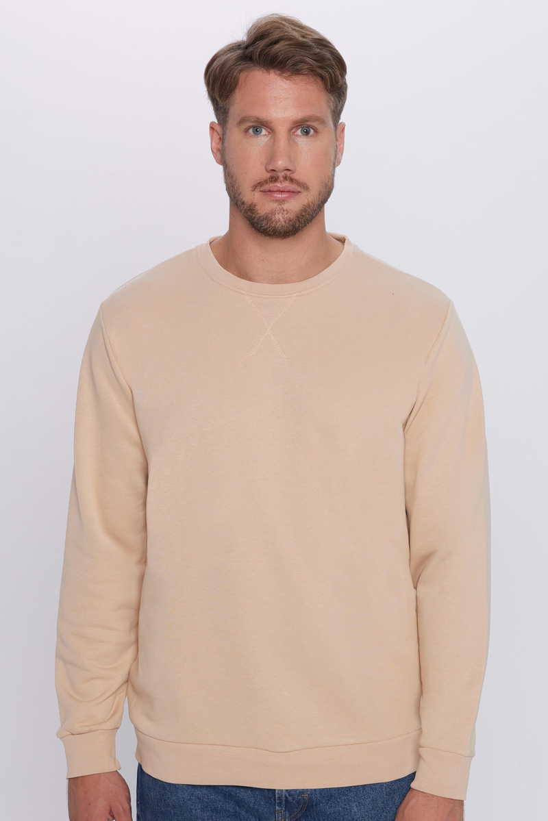 Plain Beige Sweatshirt