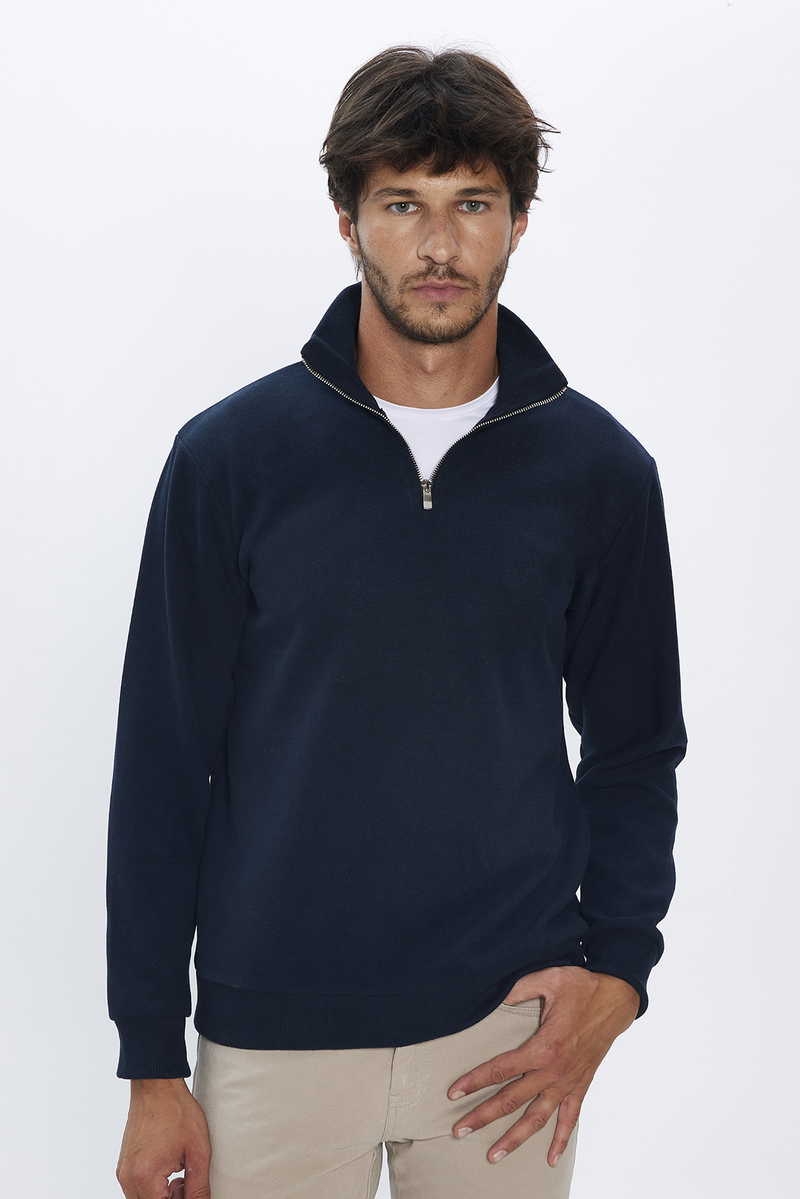 Plain Navy Blue Sweatshirt