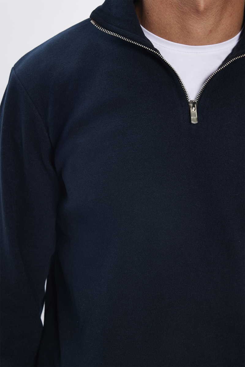 Plain Navy Blue Sweatshirt