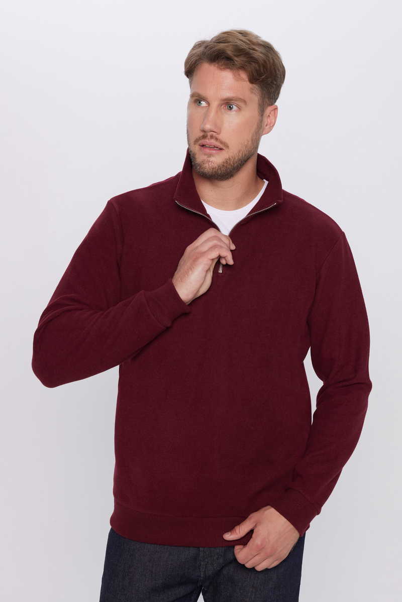 Plain Claret Red Sweatshirt