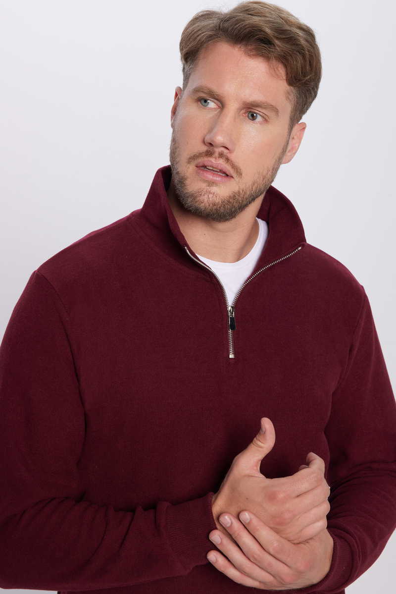 Plain Claret Red Sweatshirt