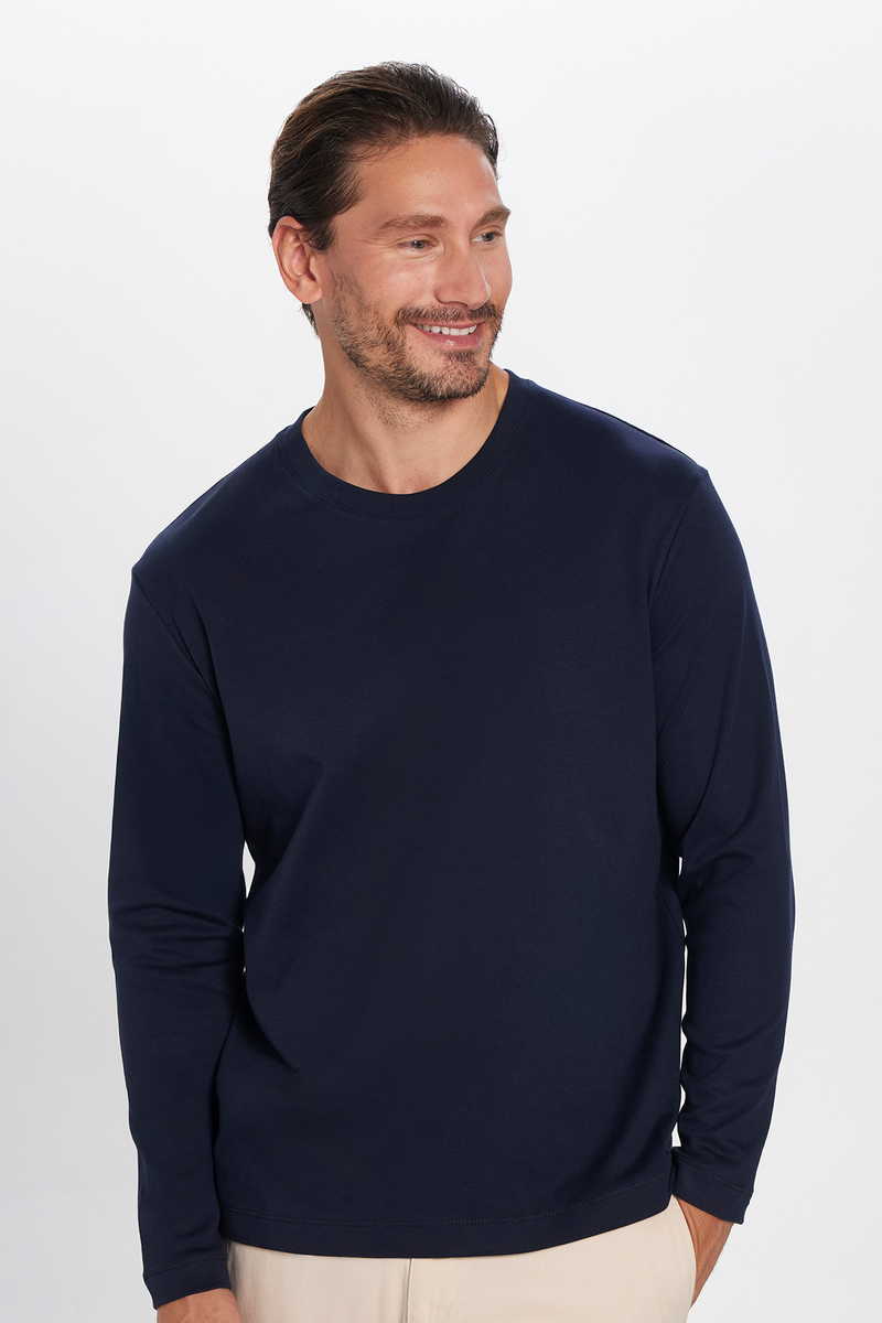 Plain Navy Blue Sweatshirt