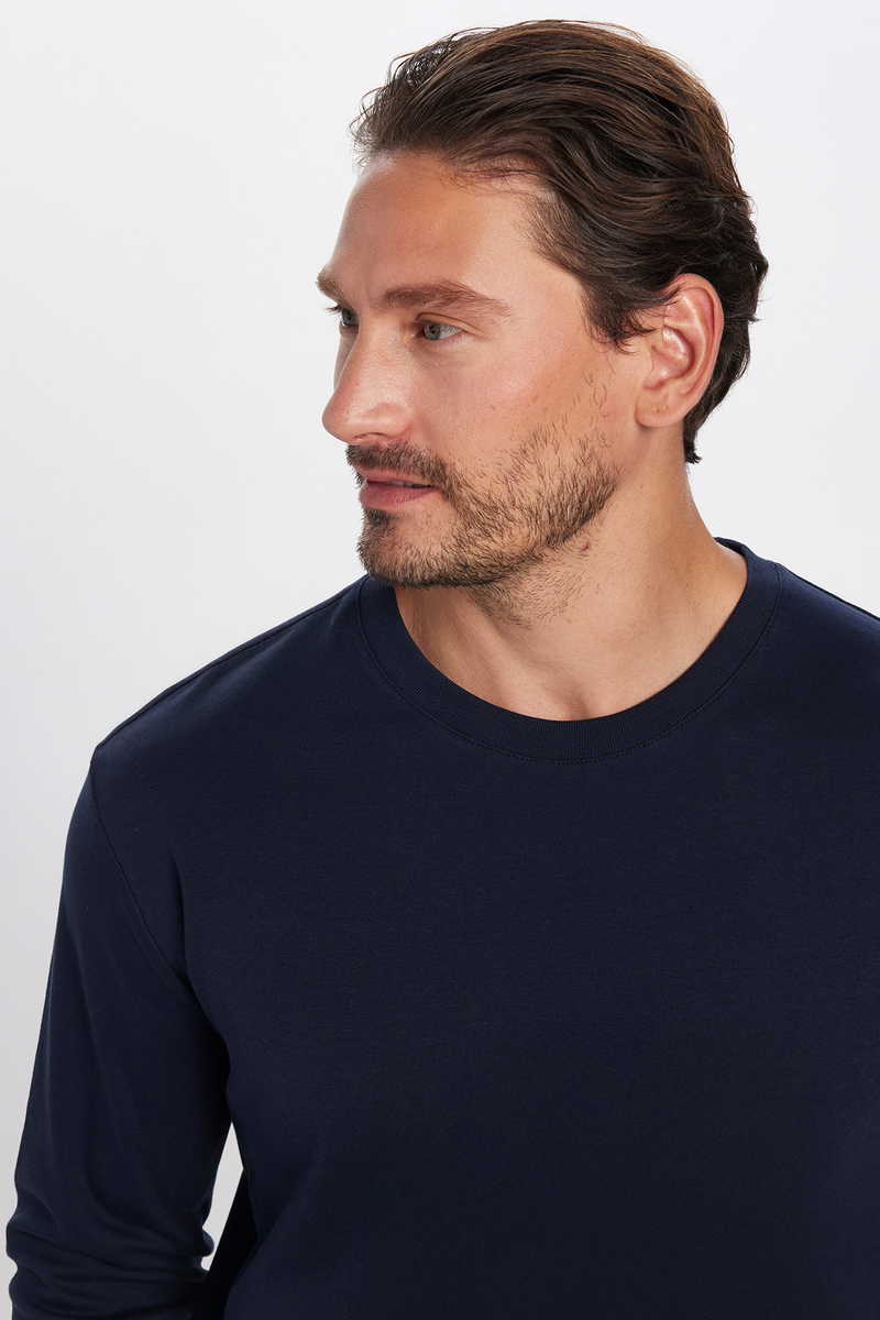 Plain Navy Blue Sweatshirt