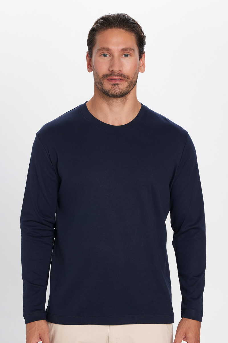 Plain Navy Blue Sweatshirt