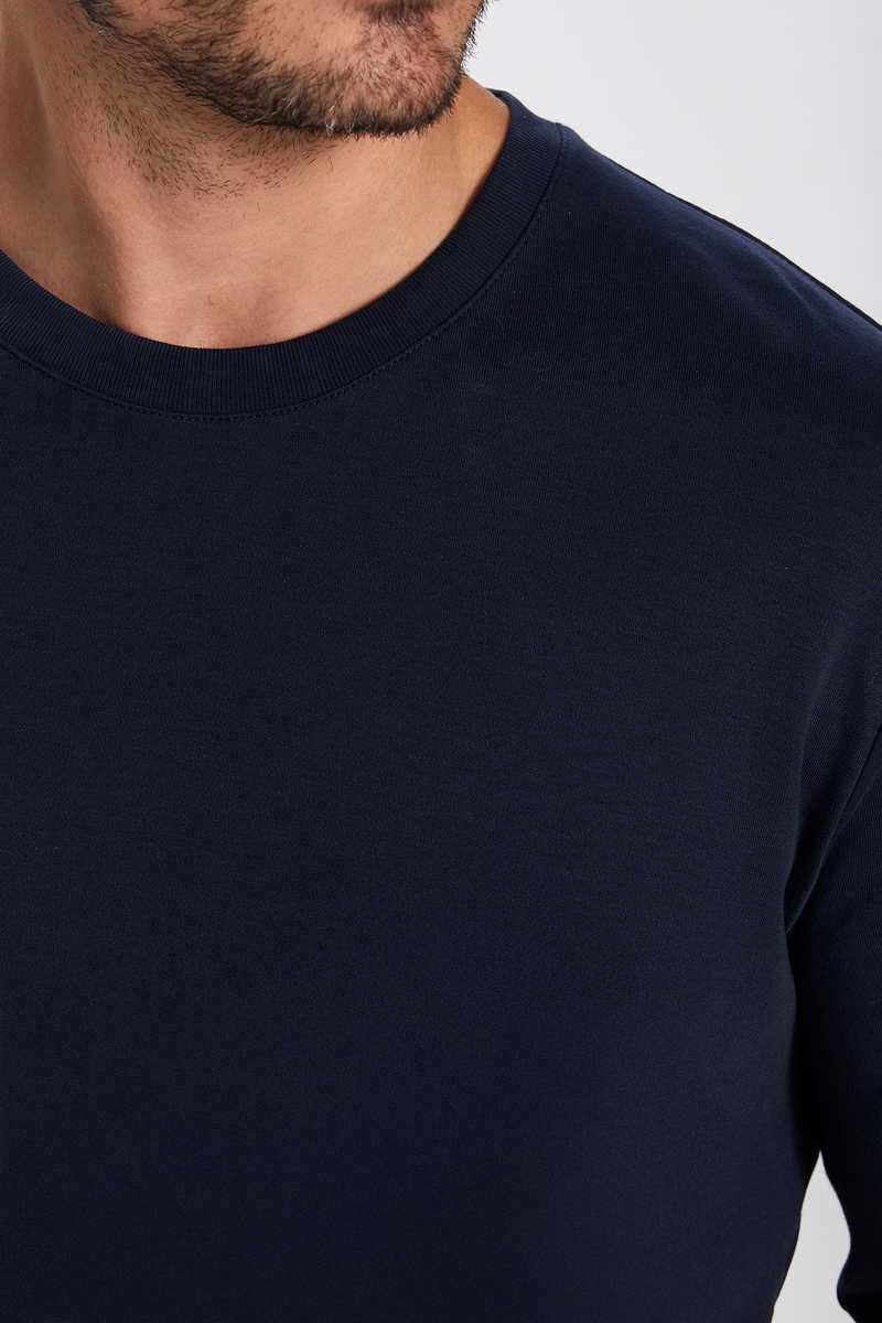 Plain Navy Blue Sweatshirt